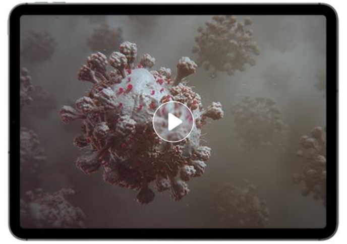 3D model of covid virus designed by Random42