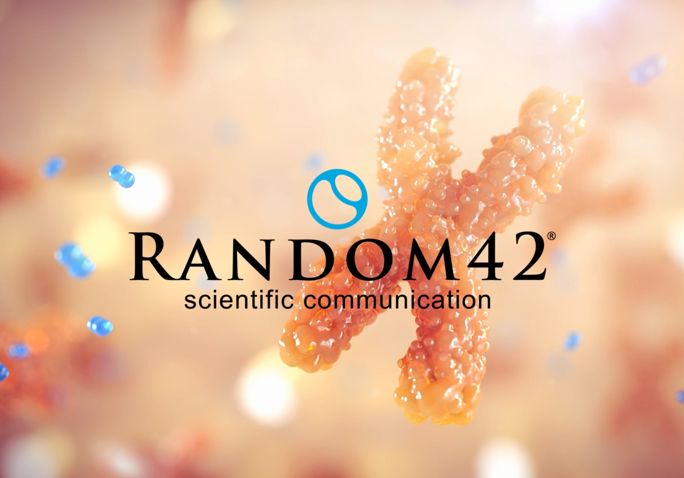 Random42 logo in black with 3D chromosome