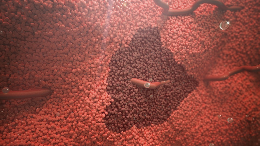 Beam therapy treatment scientific animation