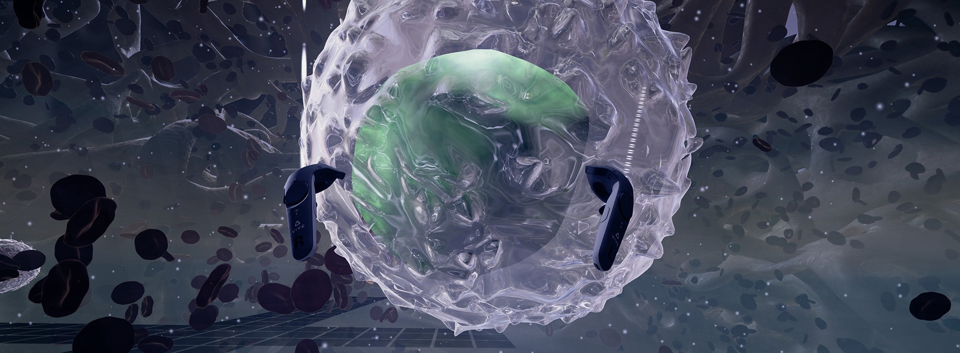 Virtual reality eosinophil cell game designed by Random42