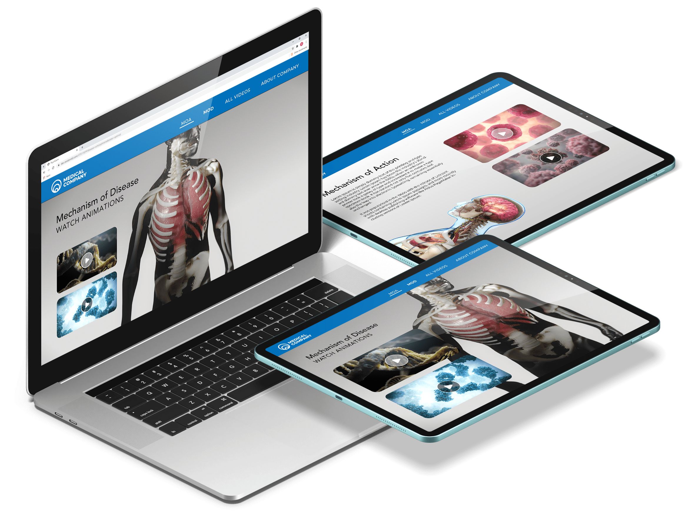 Medical Company website designed by Random42