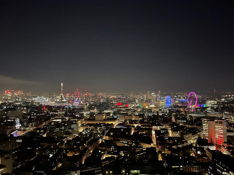 London city skyline at night