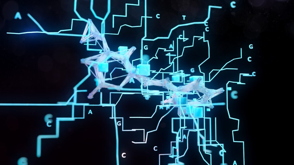 3D model of a genetic molecule designed by Random42
