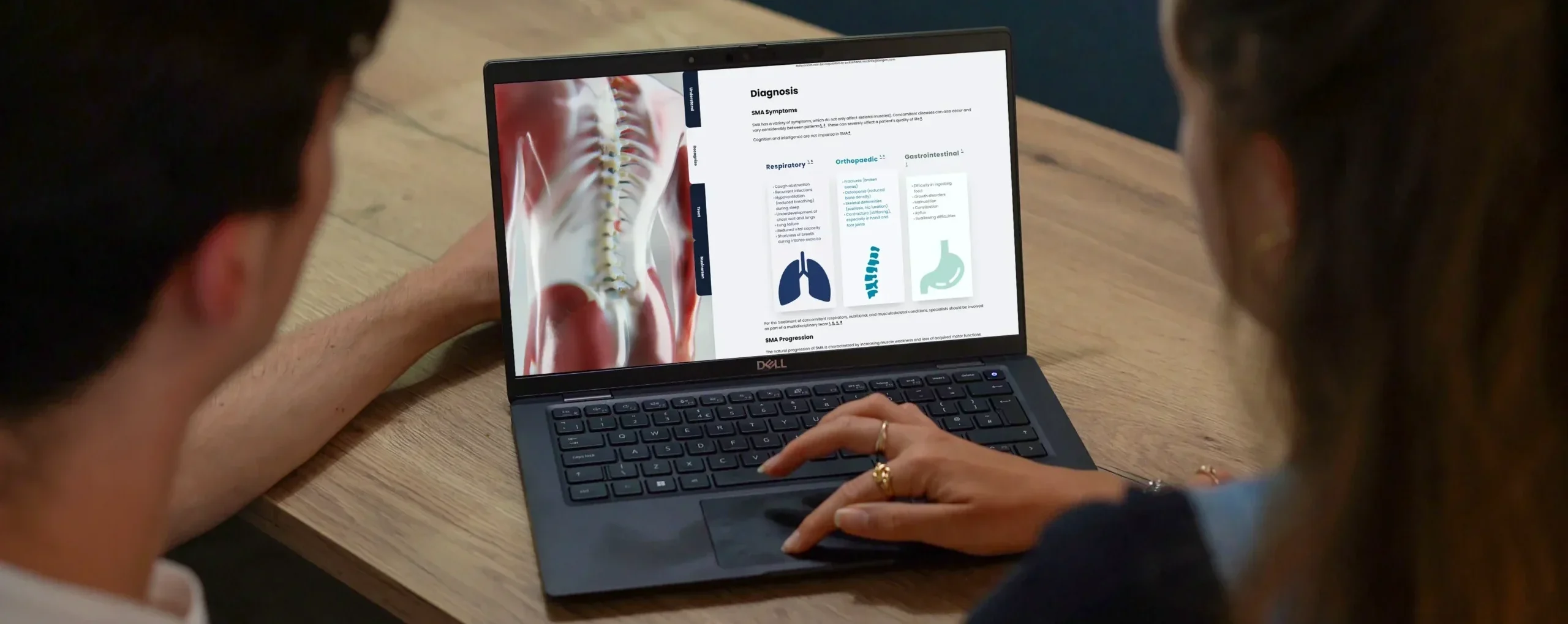 biotech website with digital scientific content