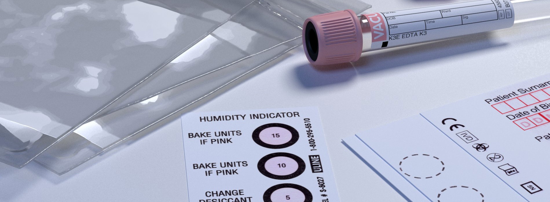 3D model of dried blood spot kit designed by Random42