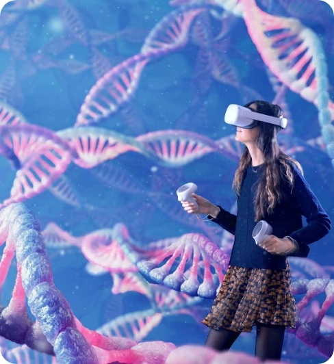 Virtual reality 3D model of DNA designed by Random42