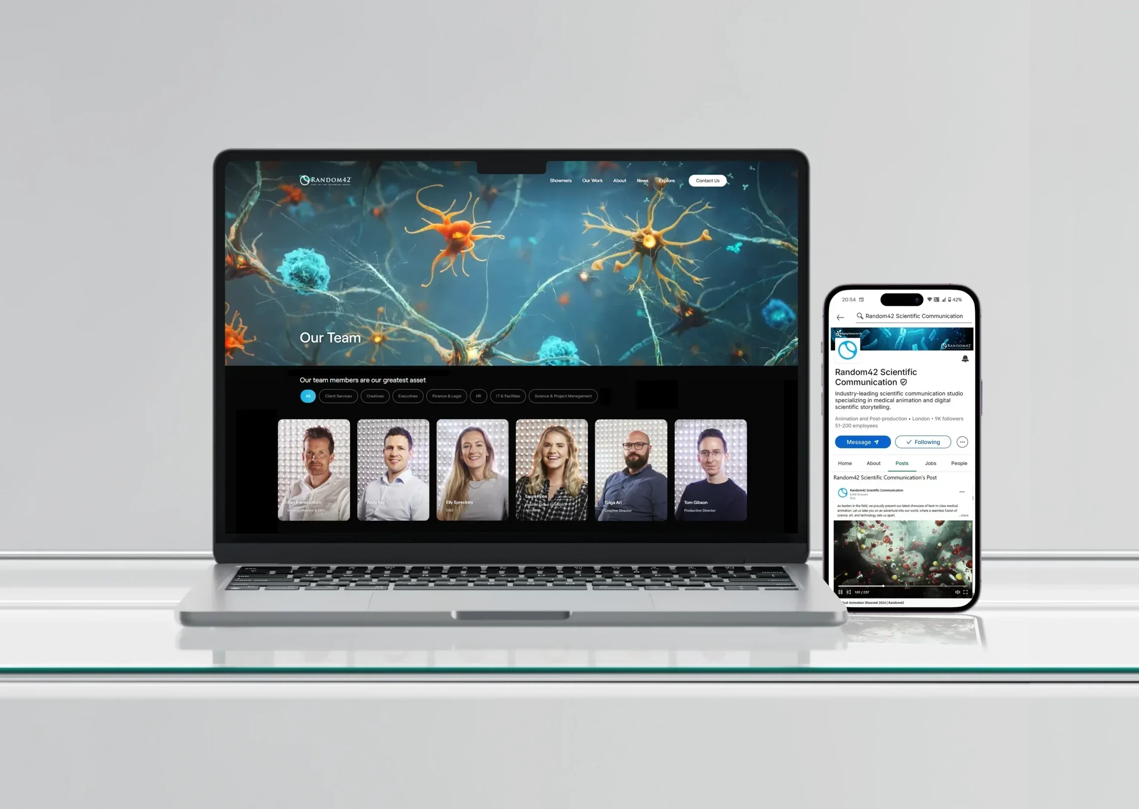 scientific website development biotech pharma