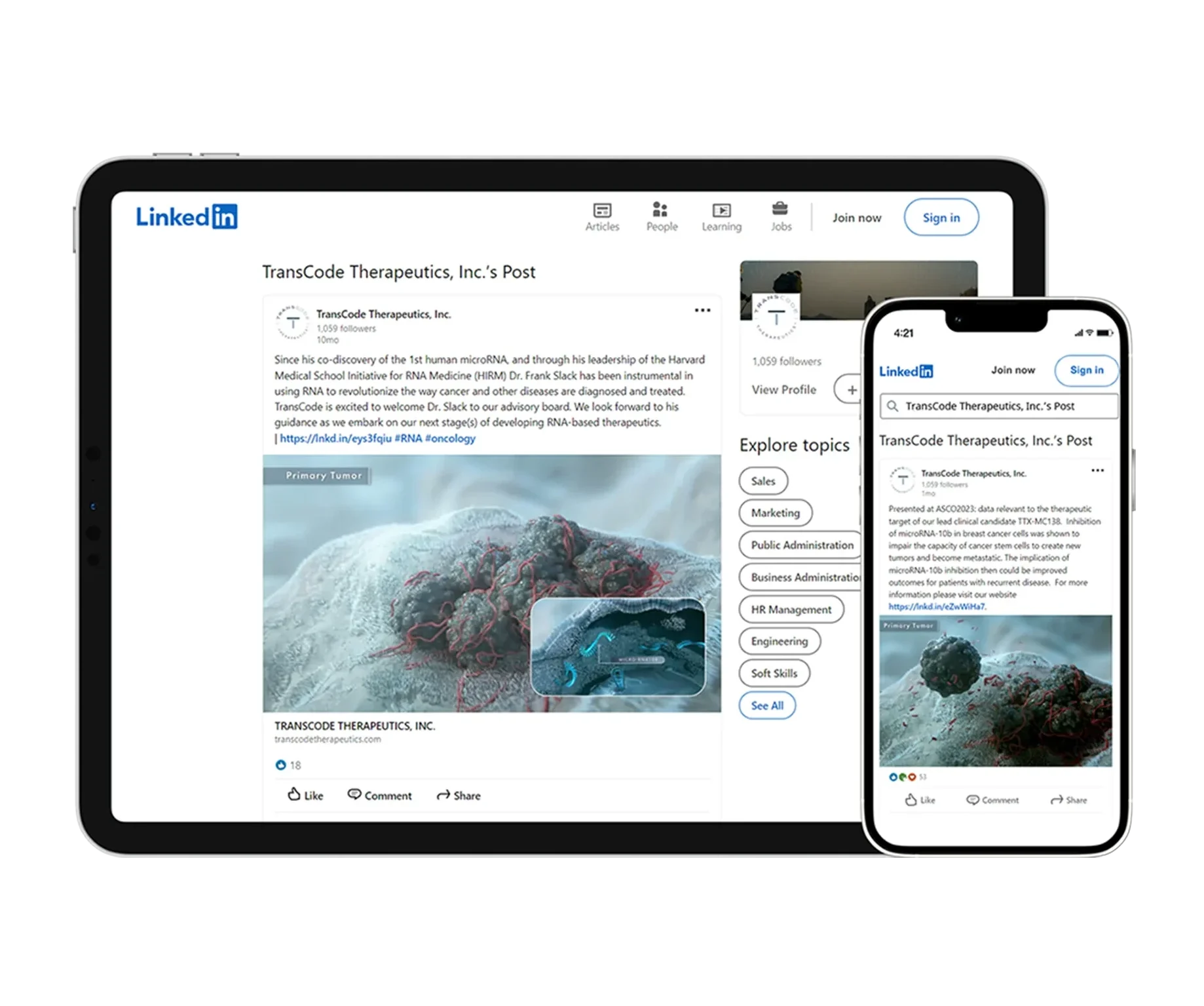 multi channel social content provider biotech