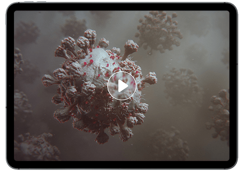 3D model of covid virus designed by Random42